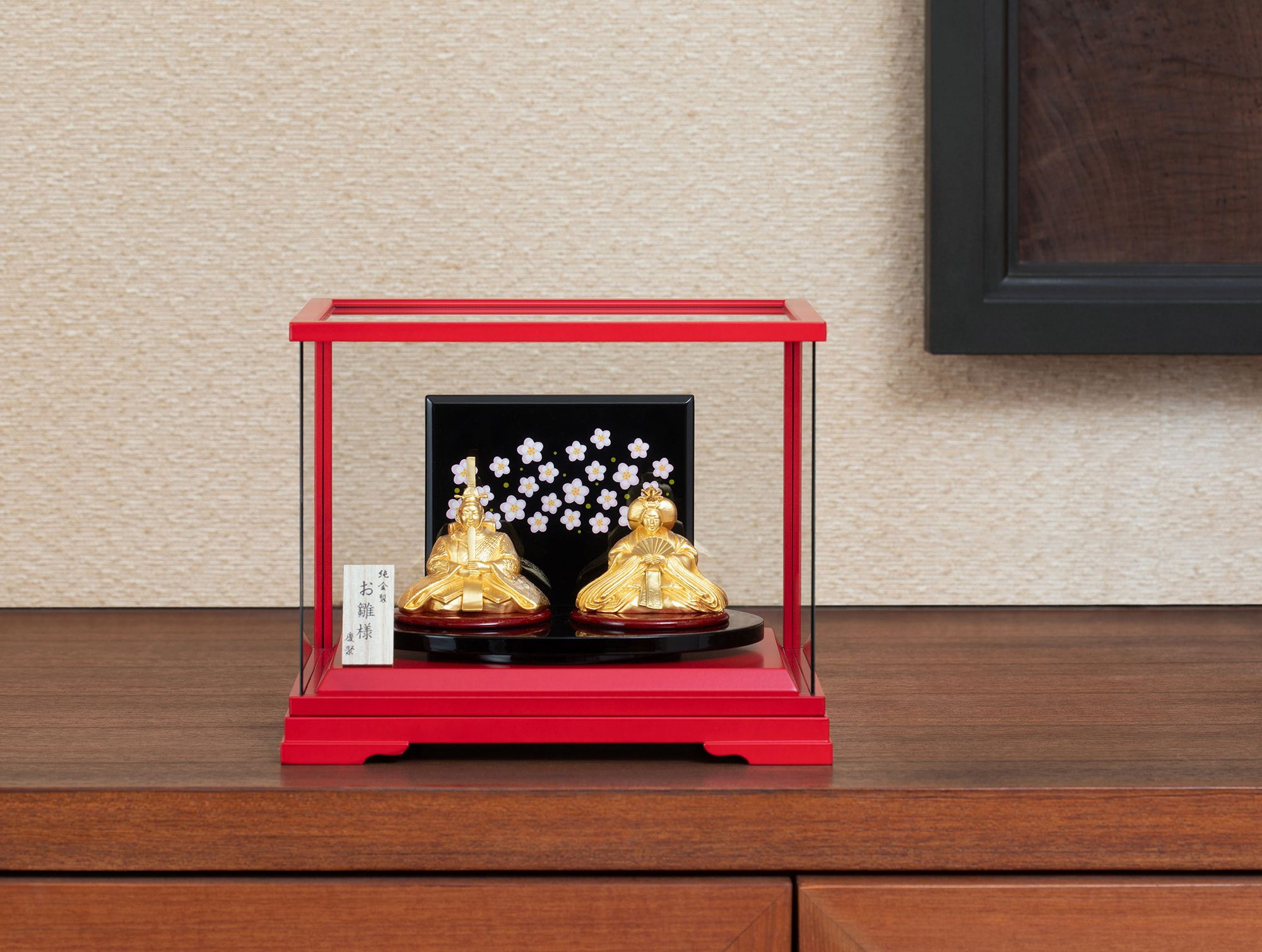 A683★逸品‼️純金箔 24K‼️ひな祭り‼️正絹テーブルランナー2m12cm A683☆逸品‼️純金箔 24K‼️ひな祭り‼️正絹テーブルランナー2m12cm