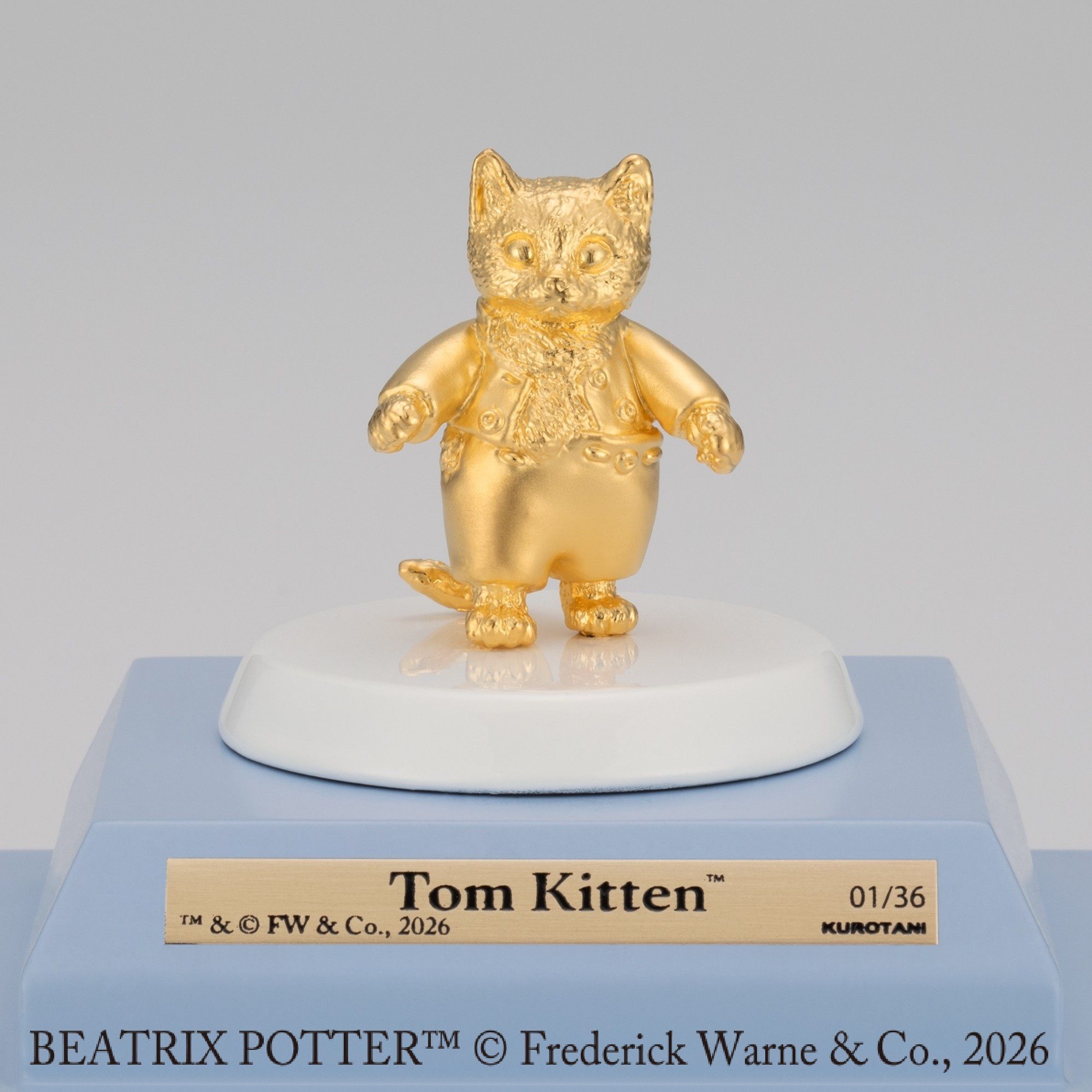 純金 「こねこのトム（ＴＭ）」（小）ビアトリクス・ポター(ＴＭ)生誕160周年記念 【限定36点】 2026/9/30まで