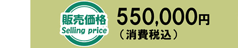 販売価格 550,000円（送料別／消費税込）