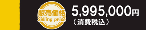 販売価格 5,995,000円（送料別／消費税込）